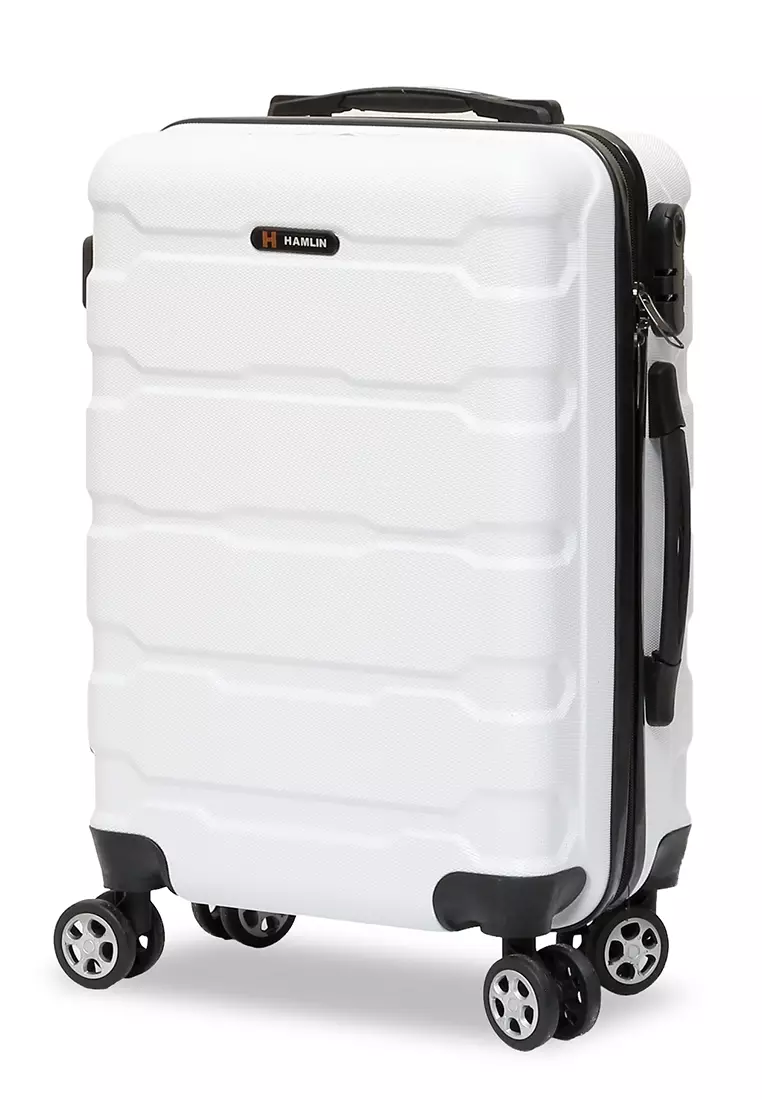 Carlton Koper Hardcase Unisex Size 20 Inch Tas Travel Combination Lock Large Compartment Material ABS+PVC Coated ORIGINAL - White