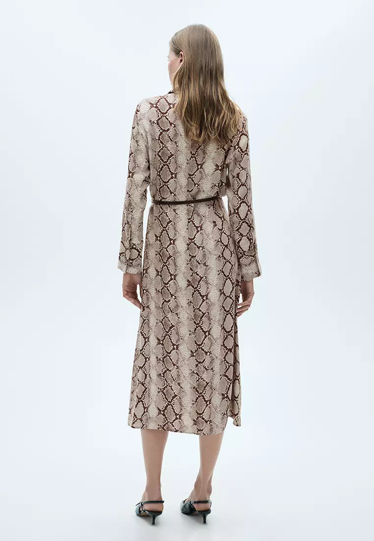 Mango snake print gown cheap
