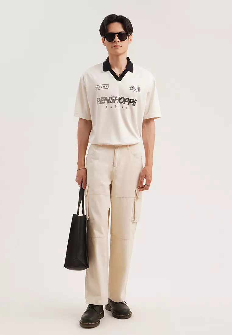 Buy Penshoppe Racing Relaxed Fit Graphic Polo 2025 Online