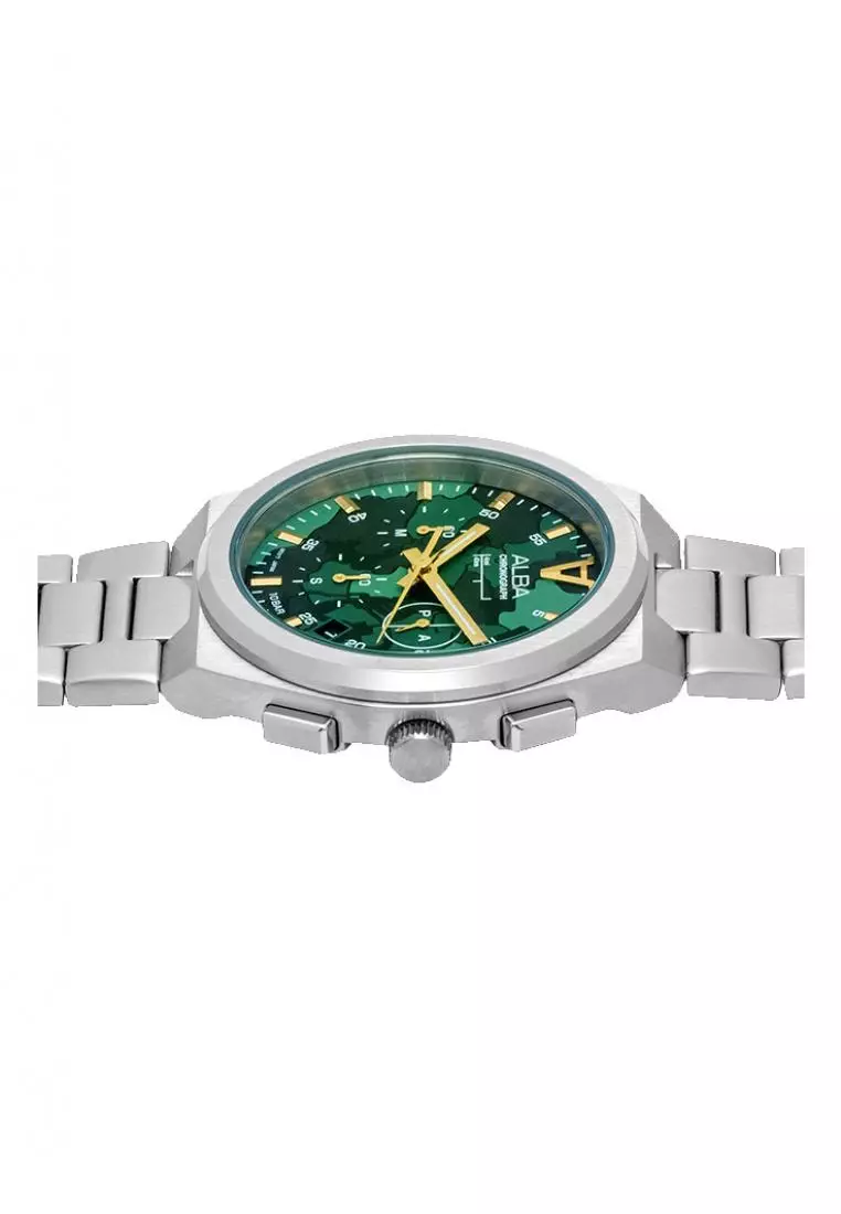 Jam Tangan Pria Alba Signa Original Garansi Resmi AT3H51 AT3H51X1 Strap Stainless Steel Silver