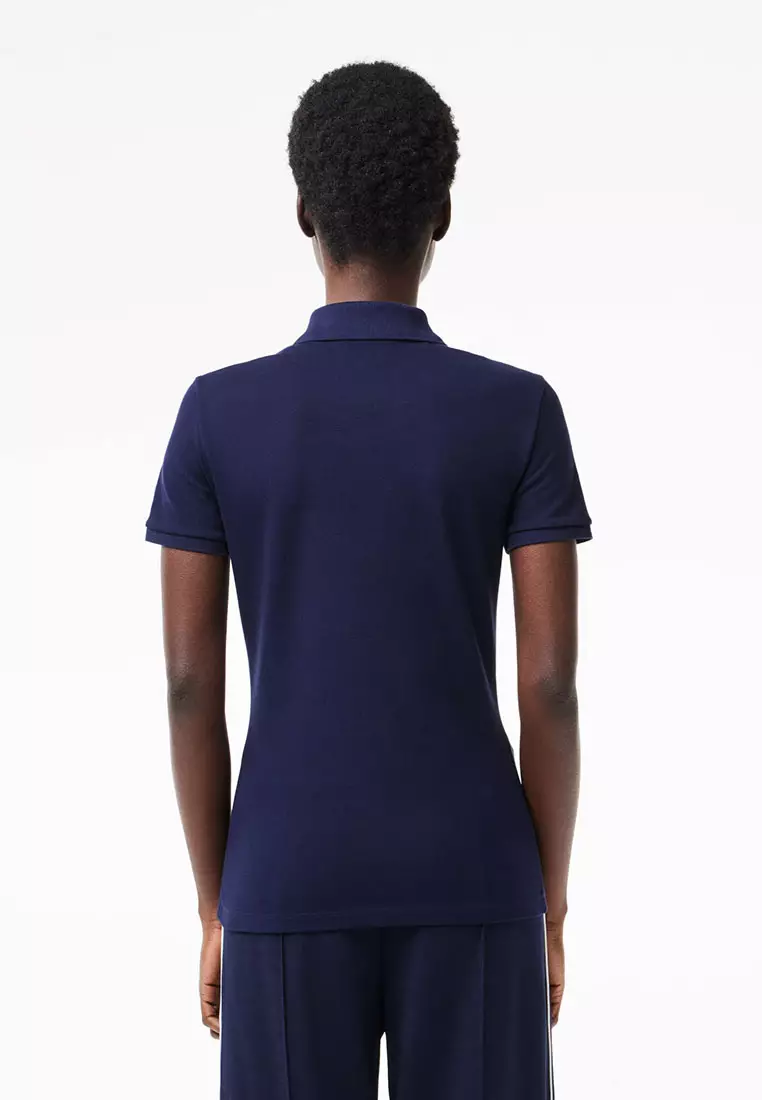 L.12.D Slim Fit Stretch Mini Piqué Polo Shirt