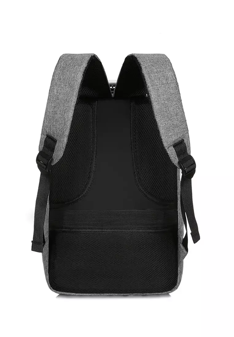 DTBG D002 Anti Theft Multifunctional Backpack With USB Port Ad Combination Lock – Gray