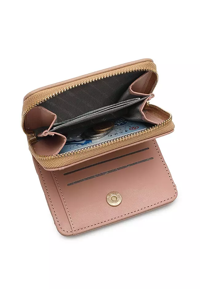 Women's Quilted Short Purse / Wallet - Khaki