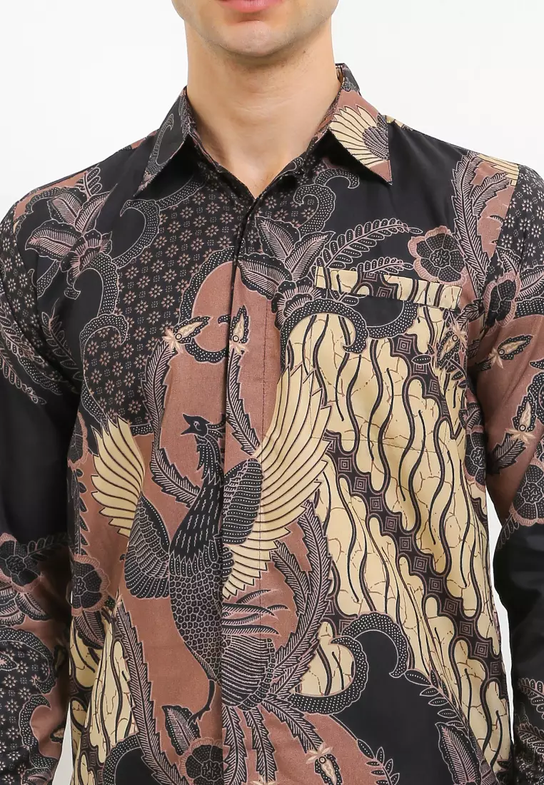 Prabaswara Kemeja Batik Exclusive Premium Pria Casual Modern Lengan Panjang