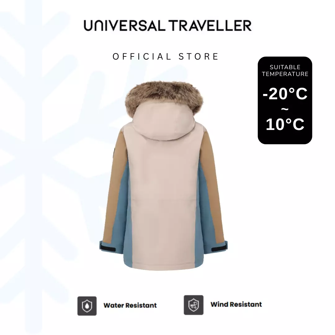 UNIVERSAL TRAVELLER URBAN TRICOLOR DOWN JACKET WITH INTERNAL SHOUDLER STRAPS DJW25032