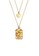 Elli Germany gold Perhiasan Wanita Perak Asli - Silver Kalung Layer Geo Gold Plated 3266AAC47F43BEGS_3