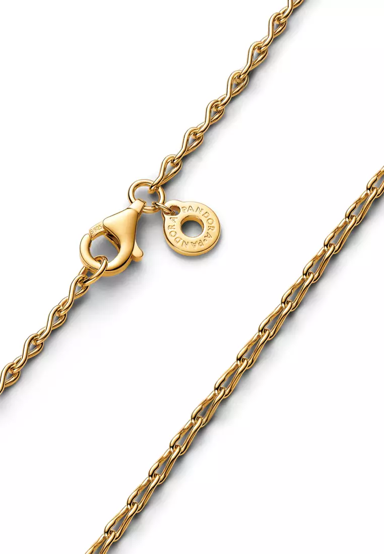 Pandora 14k Gold Plated Infinity Chain Necklace (50cm)