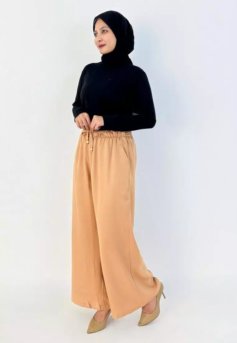 Palazzo Gemy (Celana Kulot Basic Wanita) Coklat