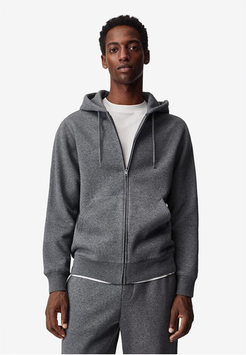 MANGO Man grey Zipper Cotton Sweater EFDE1AAC52060EGS_1