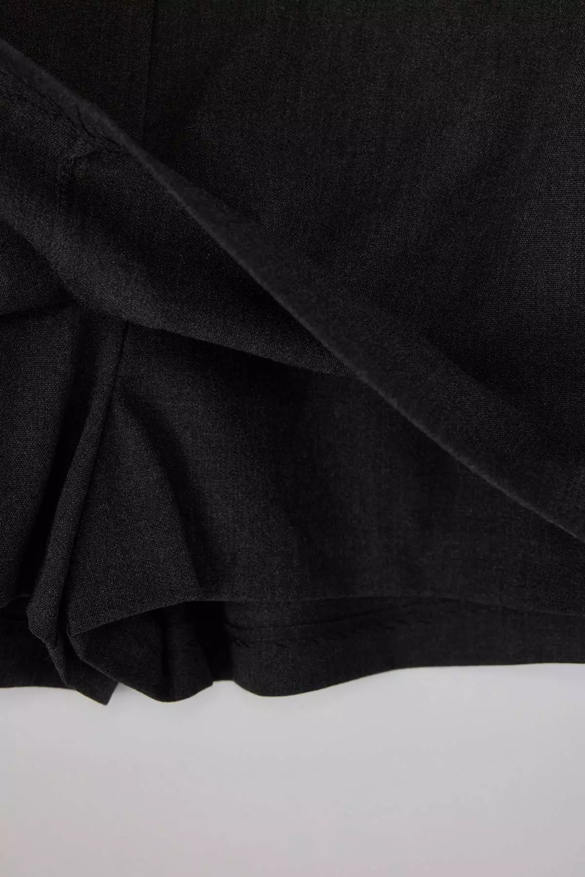 Gray Mini Straight Cut Shorts Skirt Shorts