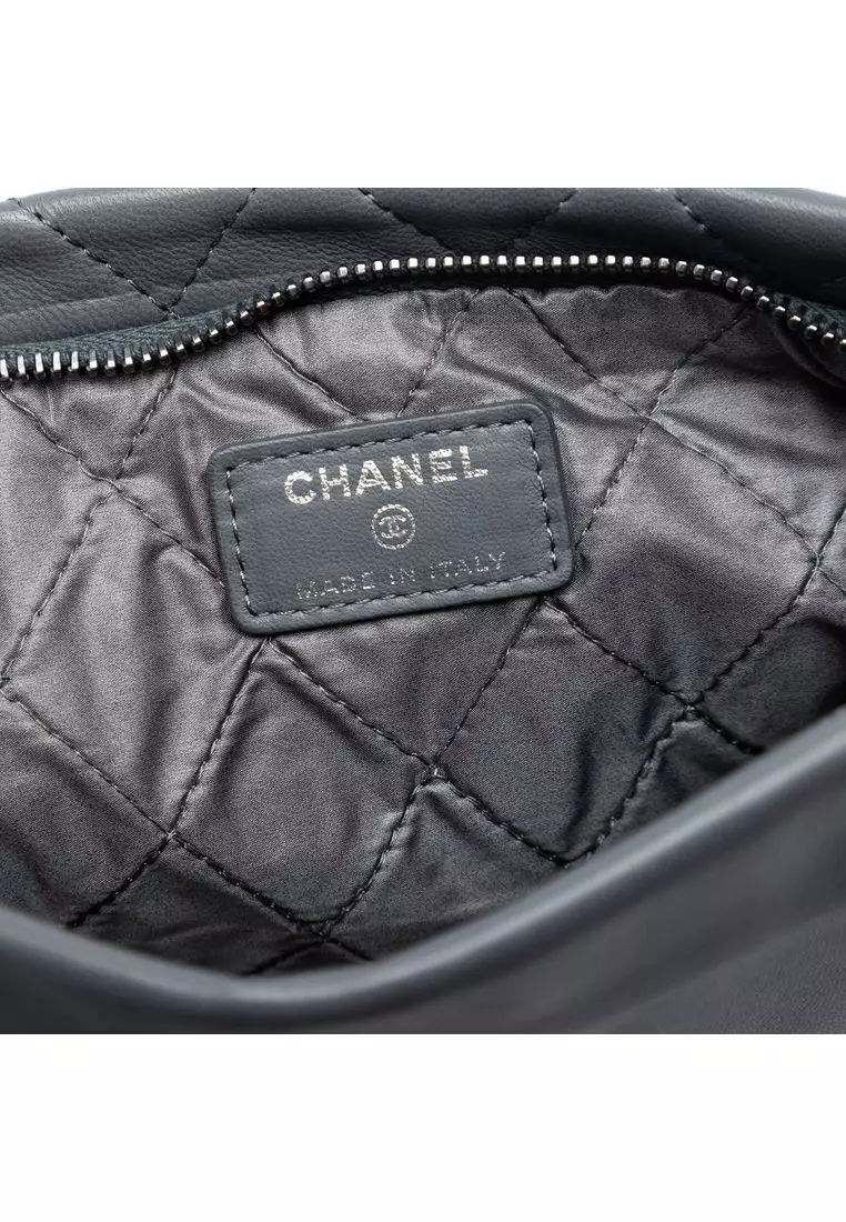 Pre-Loved Chanel Cc Quilted Lambskin Foldover Clutch