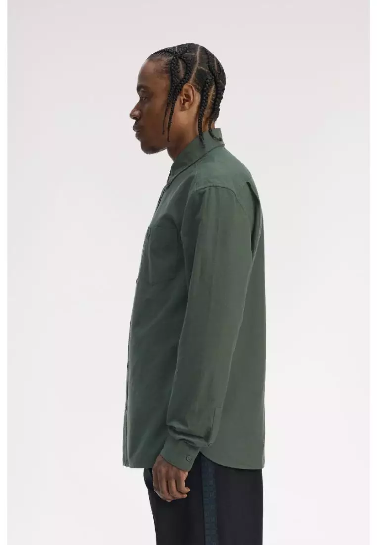 Fred Perry M5516 Long-Sleeve Oxford Shirt (Court Green)