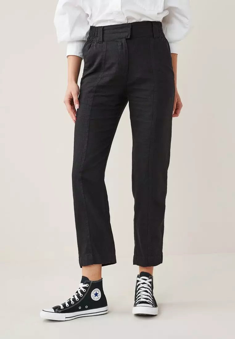 Buy NEXT Linen Blend Taper Trousers 2024 Online ZALORA Singapore