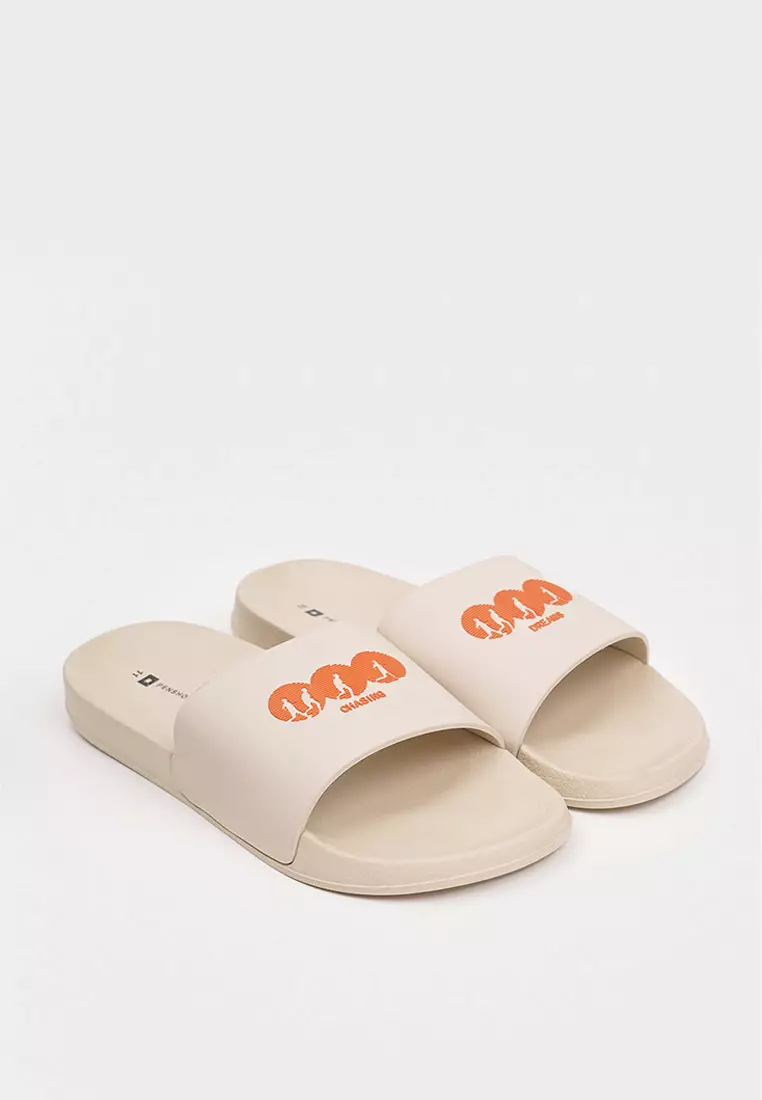 Discount on Penshoppe  shoes - SKU: Men's All Rubber Graphic Slides