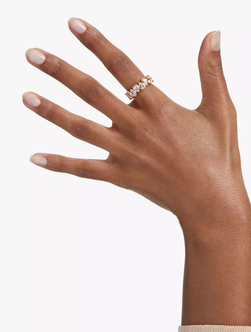 Matrix Vittore ring, Pear cut, White, Rose gold-tone finish - 55 - WHITE