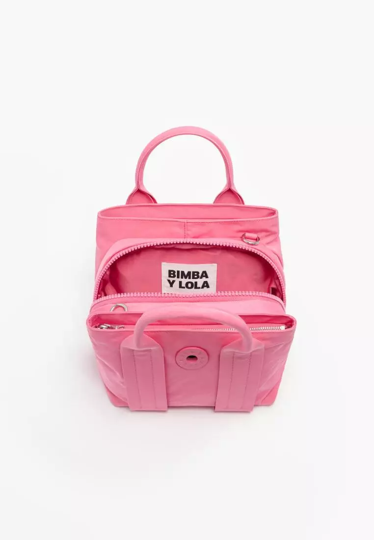 Bimba Y Lola S Pink Nylon Tote Bag