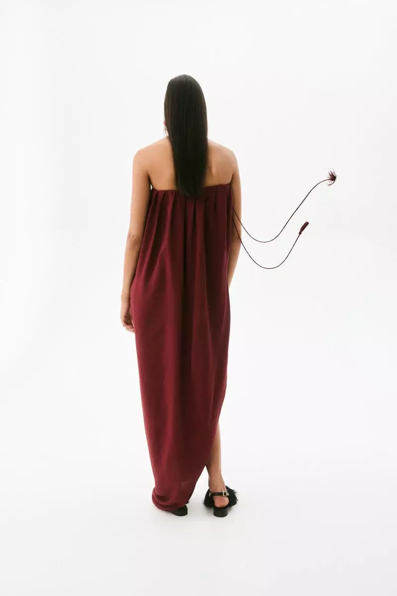 Draped bandeau dress