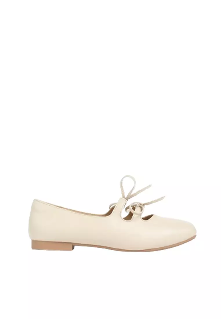 Discount on Happy2U  shoes - SKU: Clara PU Ribbon Flats
