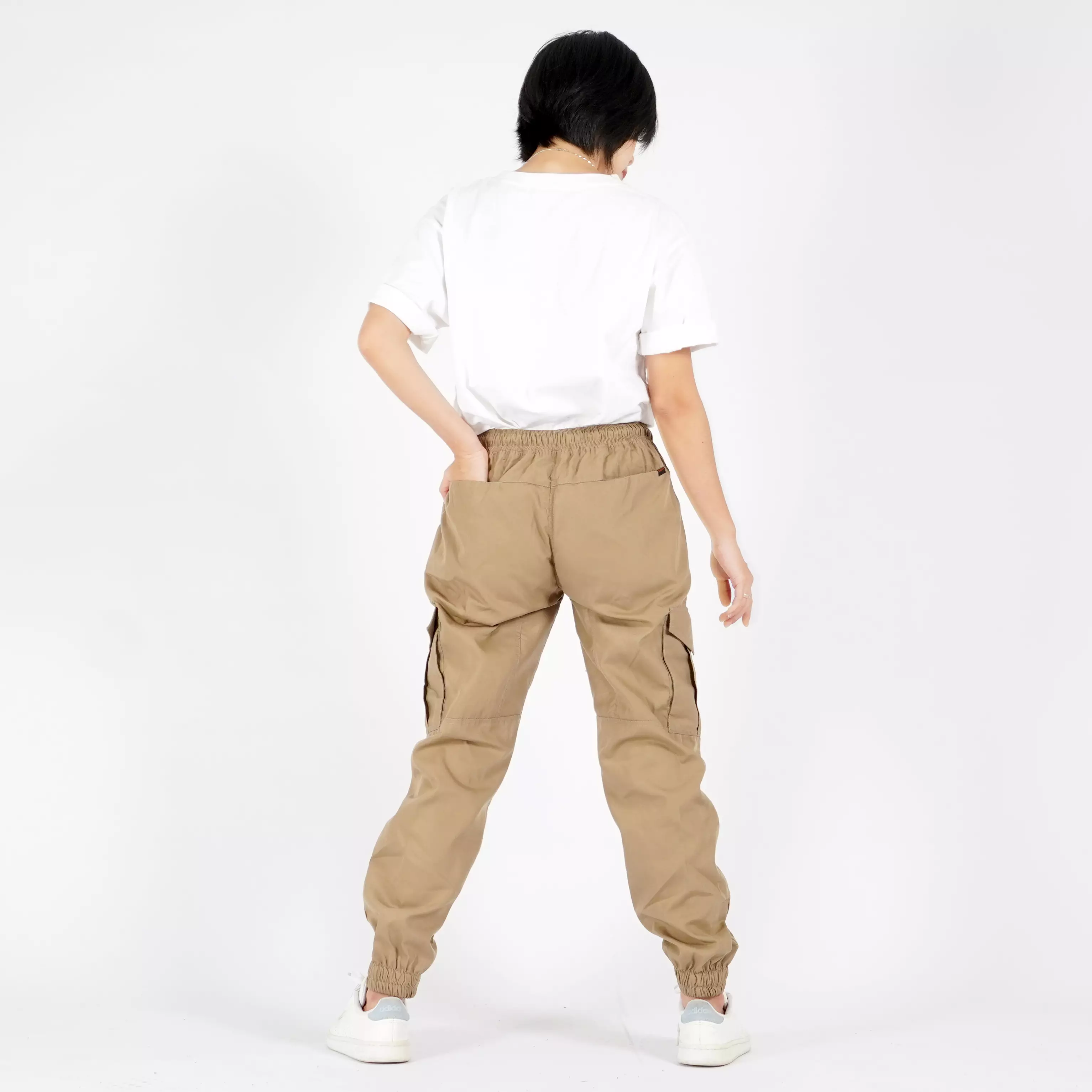  DIVA Celana Cargo Wanita Cargo Jogger Pants Wanita - KREM