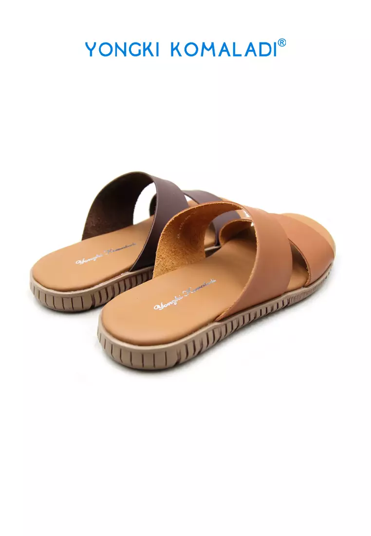 YONGKI KOMALADI SANDAL FLAT OL-ECC446-21 MEN TAN