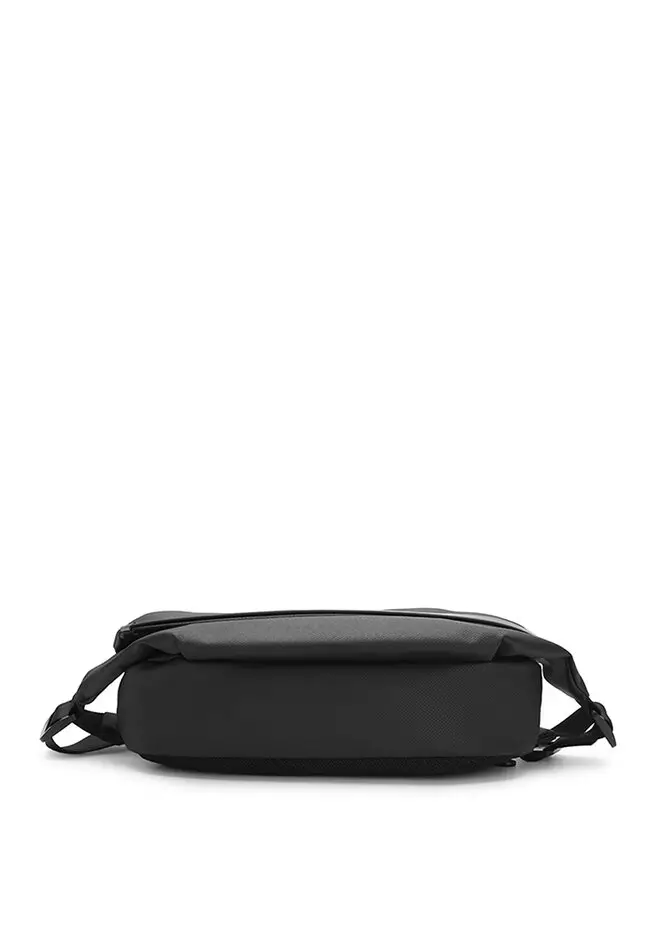 Casual Waist Bag / Sling Bag / Chest Bag - Black