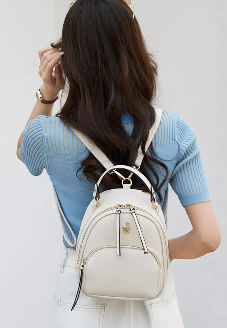 Women's Casual 2-Way Backpack (Tas Ransel Wanita & Tas Punggung Wanita) - Putih