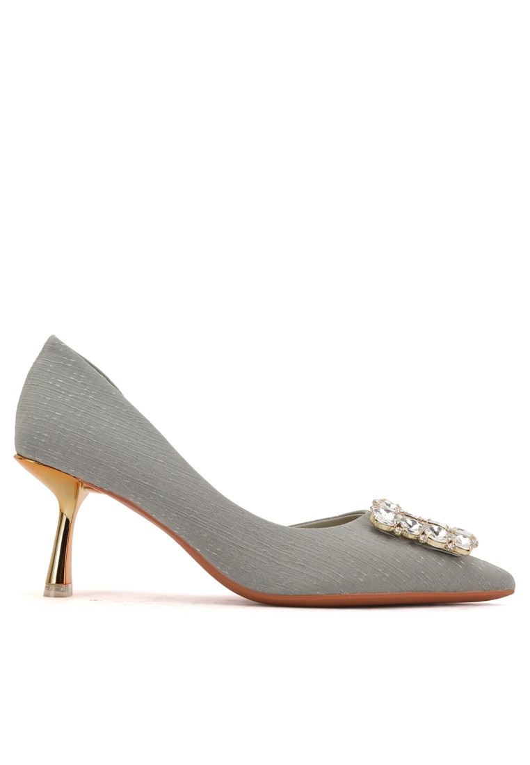7CM Rhinestone Buckle Wedding High Heel Shoes XJ275-3