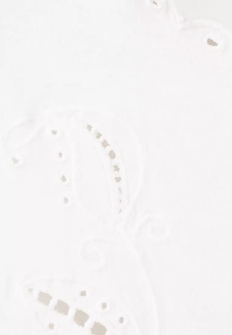 Embroidered Broderie Anglaise Top