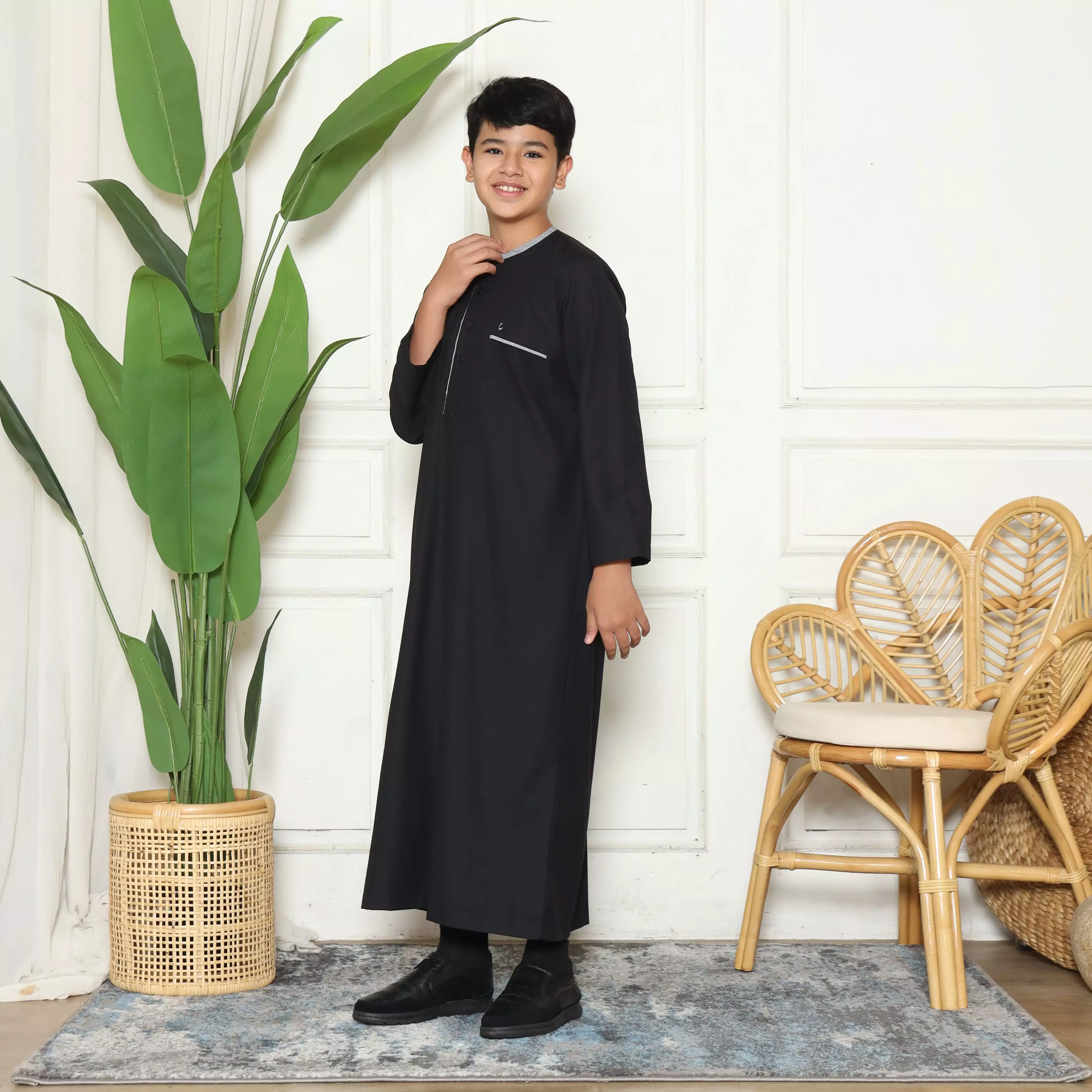 Gamis Jubah Anak Laki Laki GPA Yazid Black