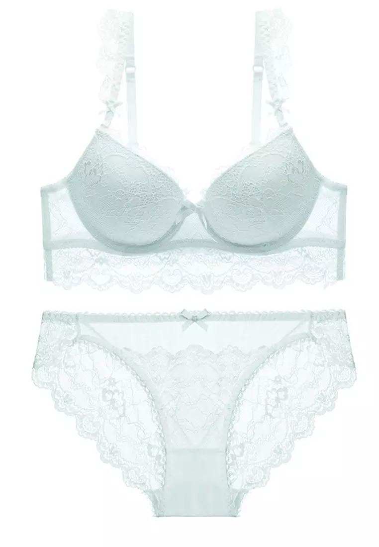 LYCKA LDB4091-Lady Two Piece Sexy Bra and Panty Lingerie Sets (White) 2024, Buy LYCKA Online