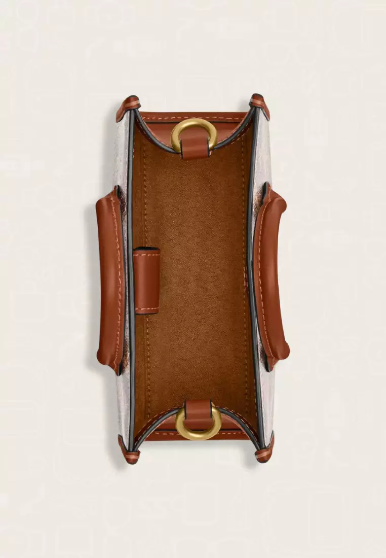 Coach Ace Tote Bag 17 With Horse And Carriage Print