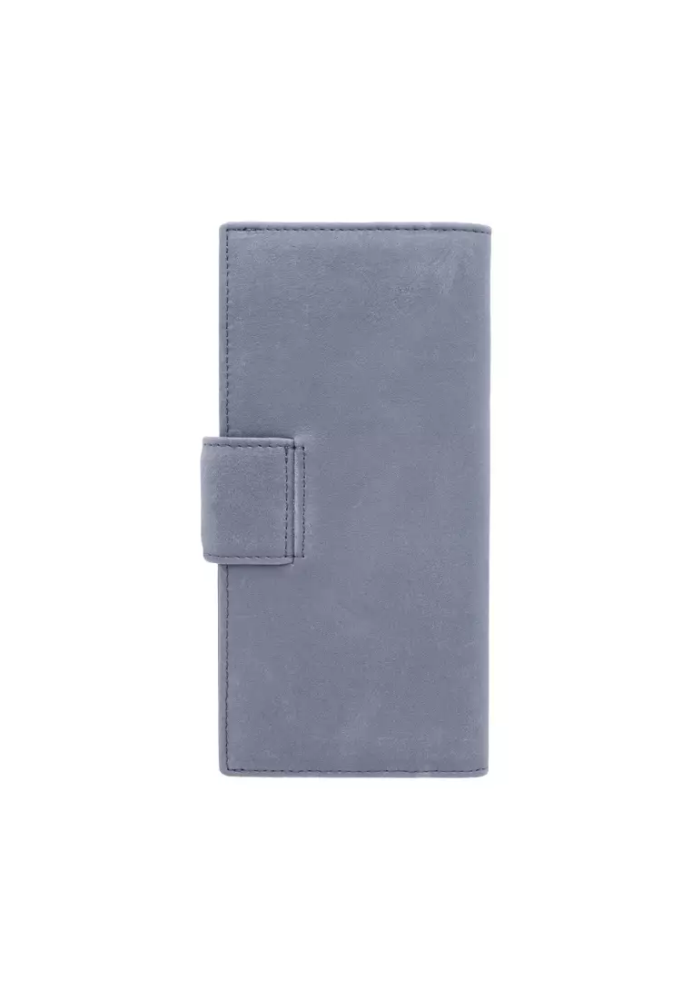 LancasterPolo Top Grain Cow Leather Unisex Bifold Long Wallet with Snap Closure PWB 20871