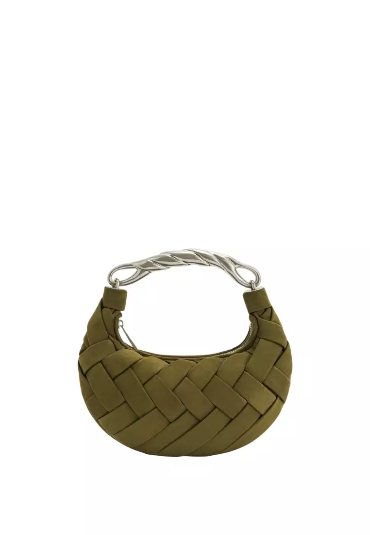 Orla Weave Handbag - Dark Olive