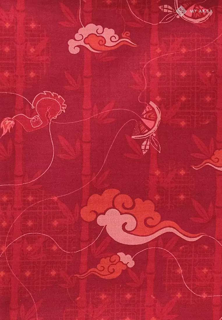 My Aksa Batik Anak Dress Pelana Red