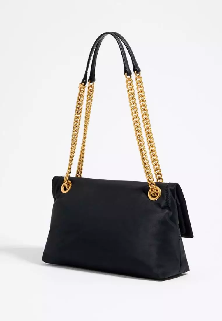 Bimba Y Lola Small Black Flap Bag