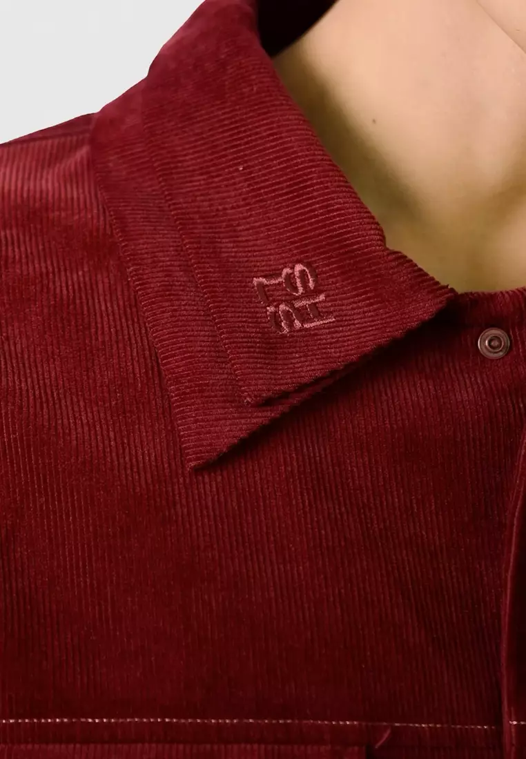 Double Collared Jacket in Red