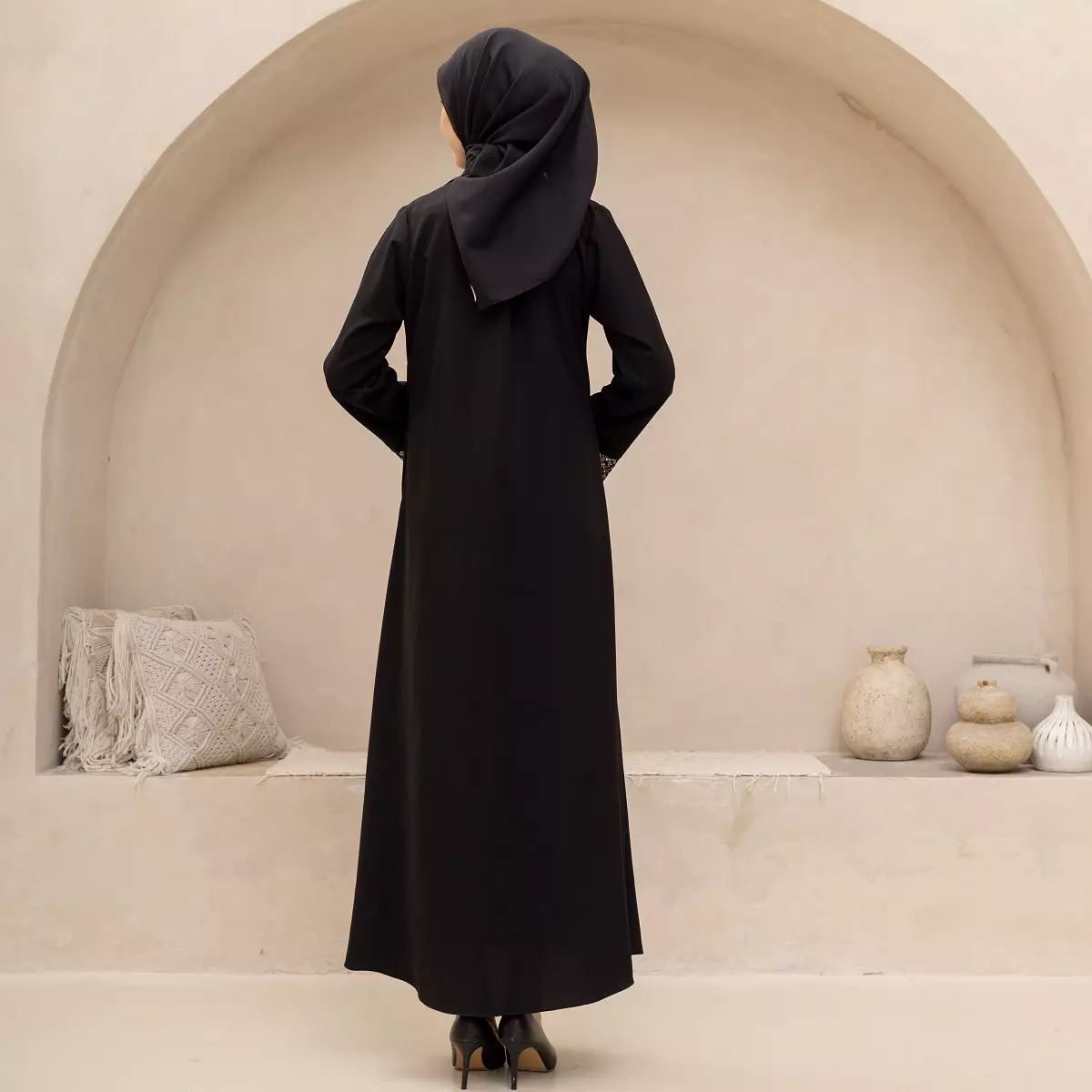 EPC Abaya Amara - Black - Moonlit Elegance Series