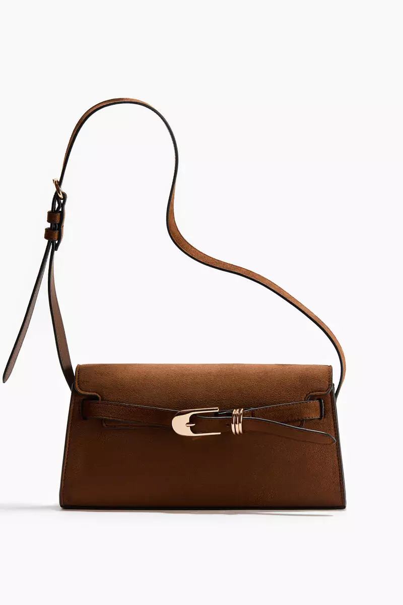 Strap-detail shoulder bag
