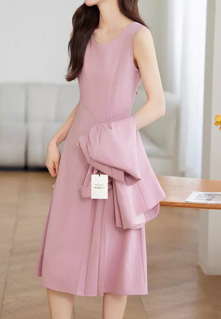 open lace back dress Pink Supersoft Slim Fit Maxi Dress