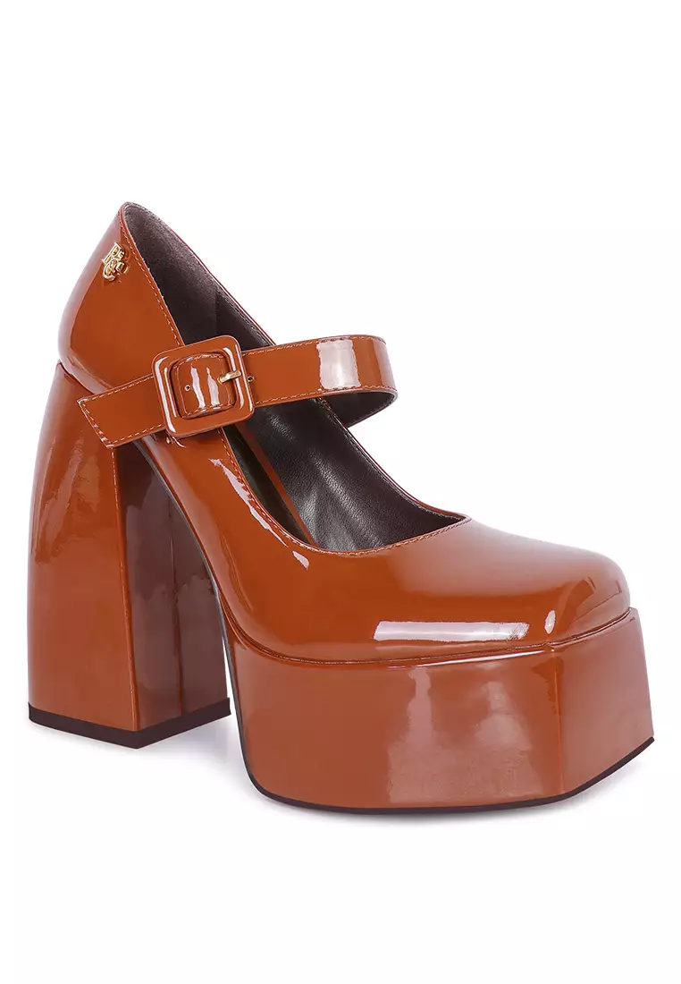 Tan hotsell platform heel