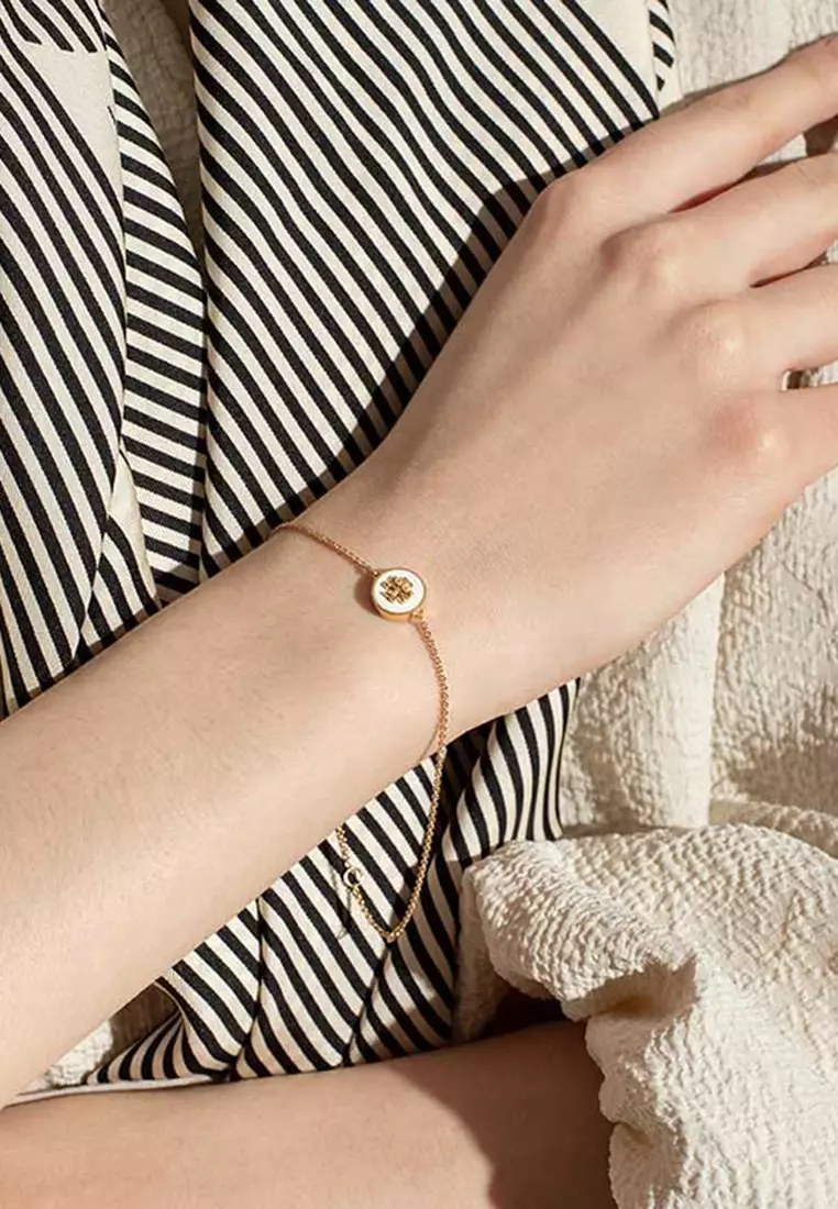 Tory Burch■Kira Enamel Chain Bracelet - Gold / New Ivory Kira Enamel Chain Bracelet: Women's Jewelry | Bracelets