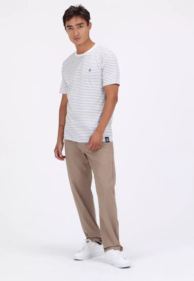 MCT TYPSY STRIPY SHORT SLEEVE TEE WHITE