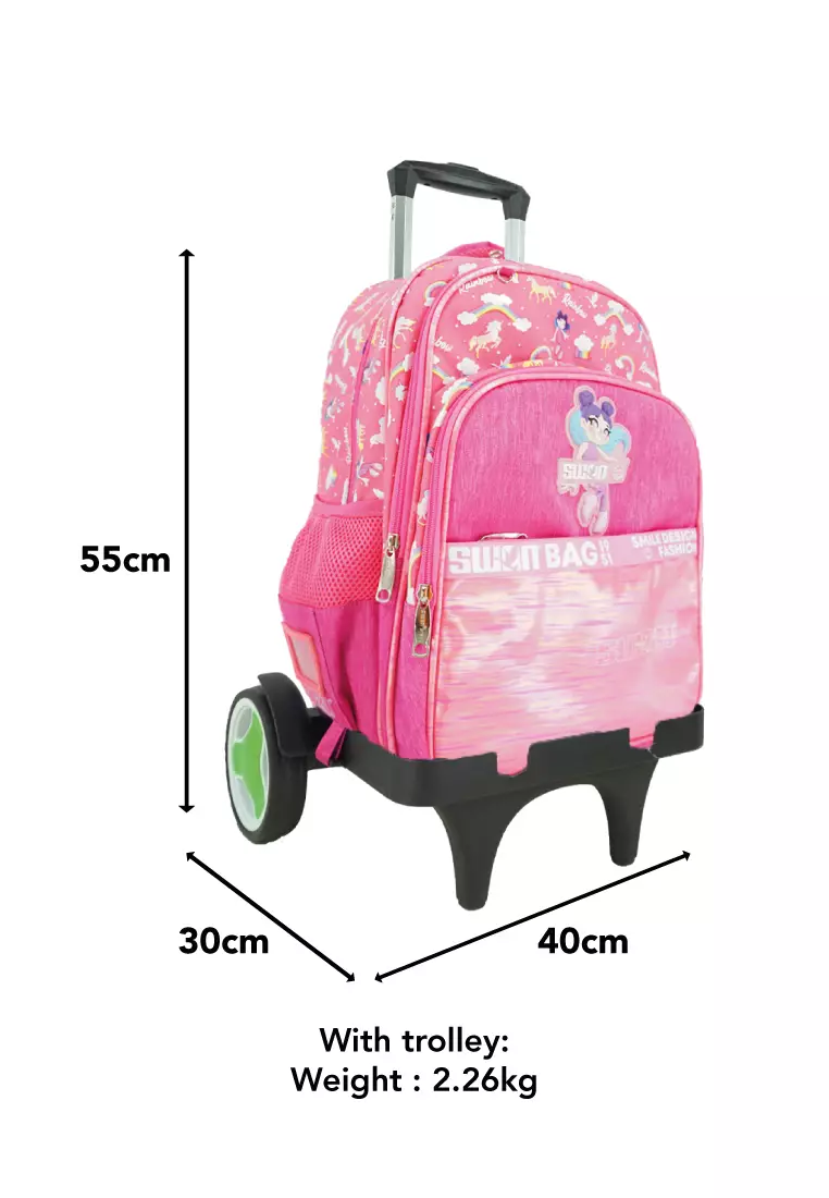 Buy Swan SWAN Smile Design Big Trolley School Bag XXL Bag Roda