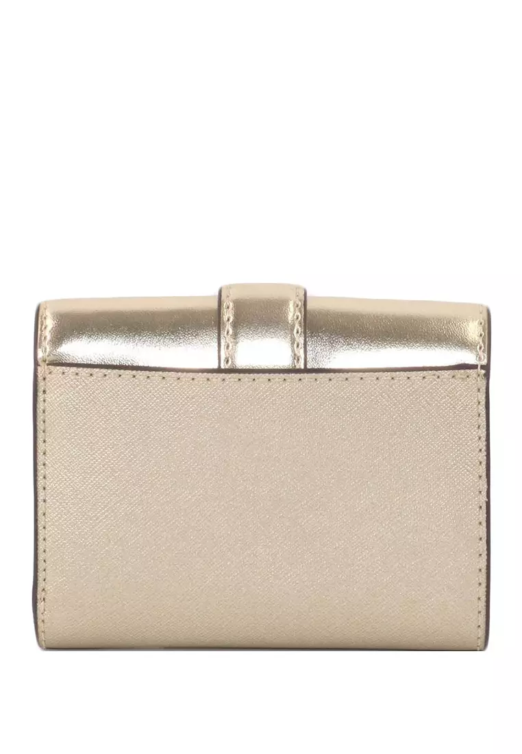 Carmen Medium Flap Bifold Wallet - Pale Gold