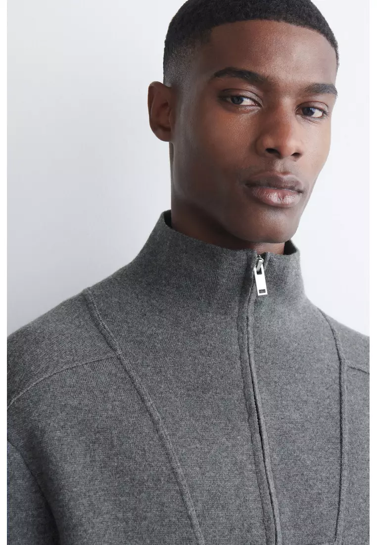 MERINO WOOL ZIP-UP TRACK JACKET