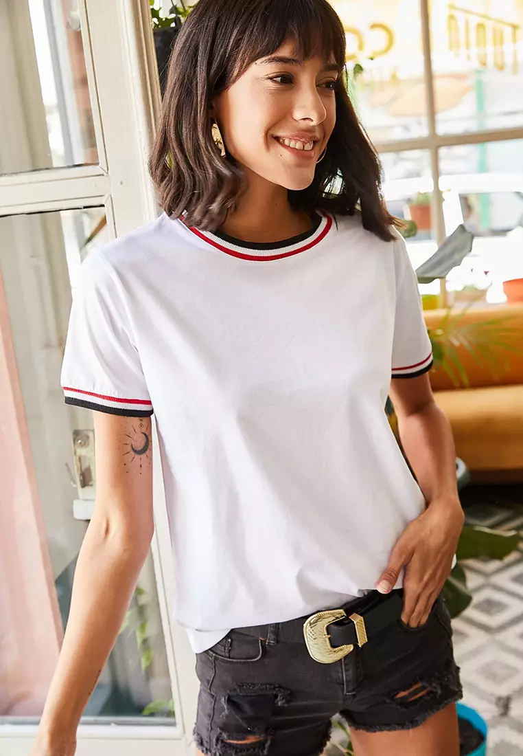 Stripes Detailed T-Shirt