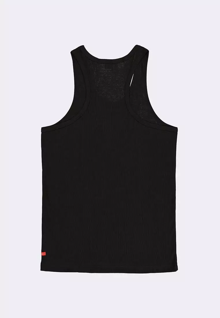 Men's Ribbed Racer Back Tank Top