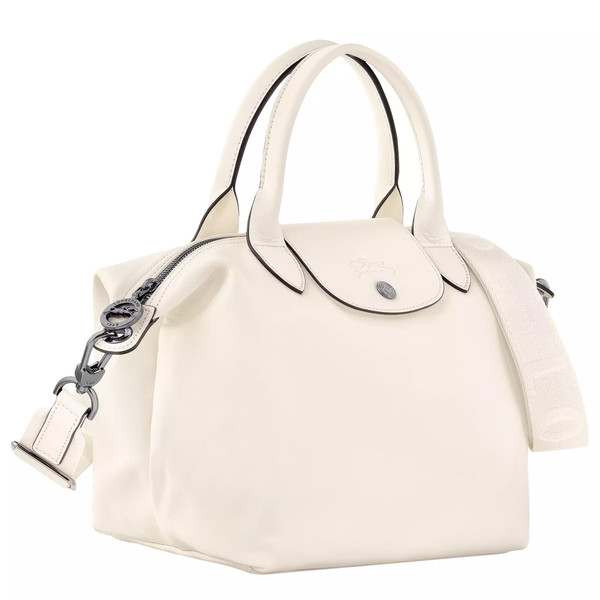 Le Pliage Xtra Leather Handbag S - White Ecru
