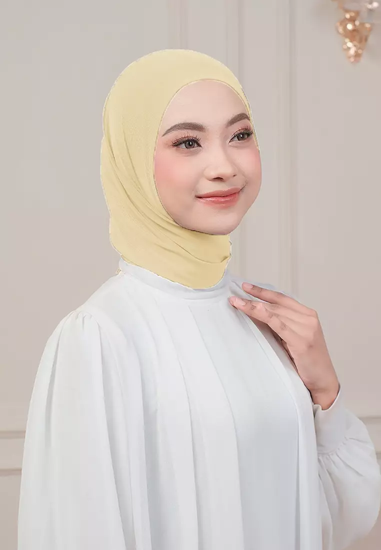HIJAB INSTAN QIARA - SOFT YELLOW