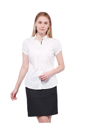 Nicole Exclusives white Nicole Exclusives - Women Basic Sleeve Blouse 3F49DAA87D1934GS_1